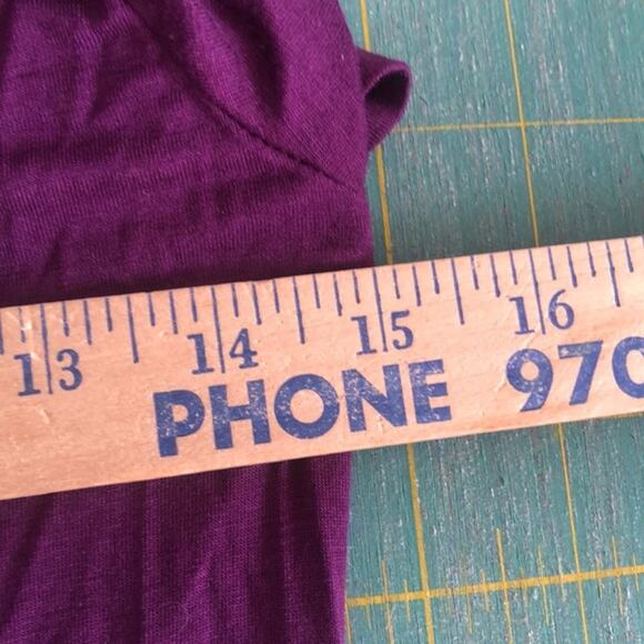 Vanilla Bay Purple Open Cardigan Lightweight Short Sleeves Sz Medium - Picture 5 of 6